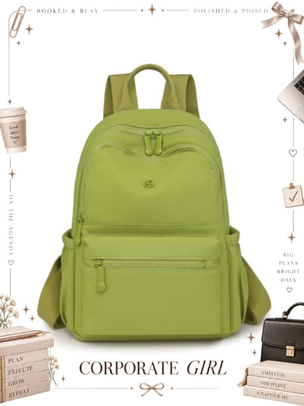 Small Nylon Backpack Daypack Mini Casual Rucksack Anti-Theft Travel
